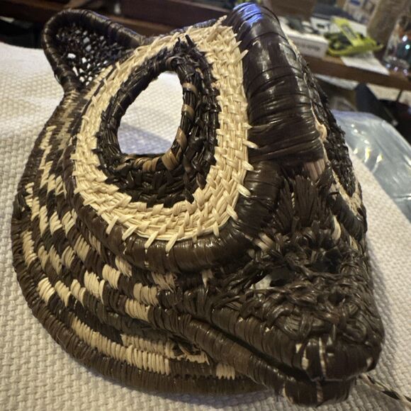 Vintage WOUNAAN Embera Tribe woven Chunga Shaman OWL MASK Panama SPIRITUAL Art - Picture 2 of 13